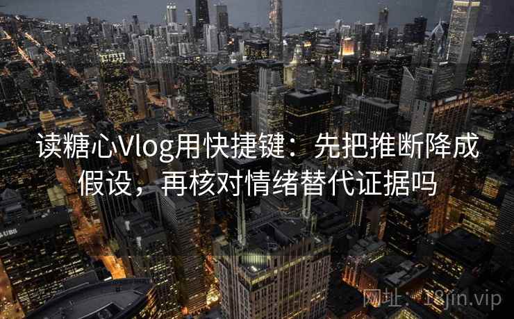 读糖心Vlog用快捷键：先把推断降成假设，再核对情绪替代证据吗